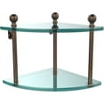 thumbnail image 1 of 2 Tier Corner Glass Shelf - Venetian Bronze, 1 of 5