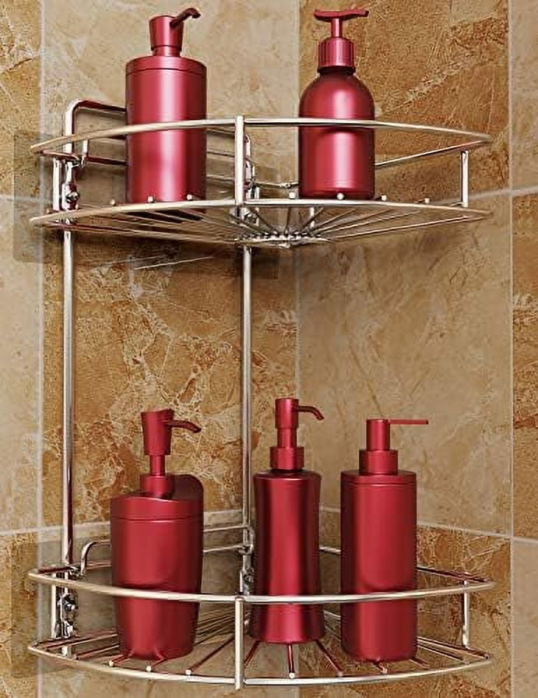 2 Tier Corner Stainless Steel Wall Mounted Corner, Shower Shelf For