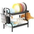 thumbnail image 1 of 2-Tier Countertop Dish Drying Rack w/Utensil Holder Dish Drainer for Kitchen, 1 of 7