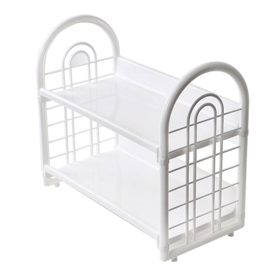 2-Tier Countertop Organizer Rack, Bathroom Vanity Storage Shelf, Cosmetic Skincare Holder for Makeup, Toiletries, Spice