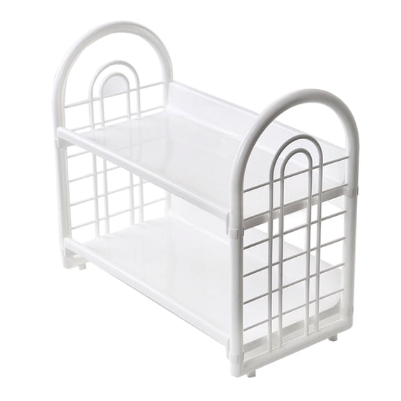2-Tier Countertop Organizer Rack, Bathroom Vanity Storage Shelf, Cosmetic Skincare Holder for Makeup, Toiletries, Spice