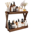 thumbnail image 1 of 2 Tier Countertop Organizer, Wooden Shelf for Coffee Bar Accessories, Kitchen Spice Rack Organizer, Condiment Storage Caddy, 1 of 7