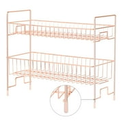Rose Gold 2 Tier Countertop Spice Rack Organizer Storage Shelf by [Brand Name]