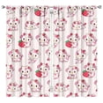 thumbnail image 1 of 2 Tier Cow Print Curtains for Kitchen - Cute Highland Cow Design, Semi-Sheer Farmhouse Window Panels, 42x84 Inch, Machine Washable, 1 of 2
