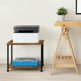 thumbnail image 1 of 2 Tier Desk Fax Stand Printer Cart for Storage Mobile Printer Riser Home Office, 1 of 9