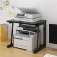 thumbnail image 1 of 2-Tier Desktop Printer Stand, Rectangular Computer Monitor Riser Desk Stand Desk Paper Organzier Countertop Organizer Shelf for Home Office Small Space, 1 of 9