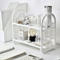 thumbnail image 1 of 2 Tier Desktop Storage Rack Organizer Kitchen Bathroom Office Dorm Spice Rack Cosmetic Stationery Holder Display Shelf White Pink Beige Black, 1 of 5