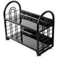 thumbnail image 1 of 2-Tier Desktop Storage Shelf Organizer, Rack for Cosmetics, Stationery, or Office Supplies, Countertop and Dresser Organizer for Home, Bathroom, or Bedroom Use, 1 of 5