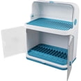 2 Tier Dish Drying Rack Drain Board with Lid Cover, Drain Board with ...