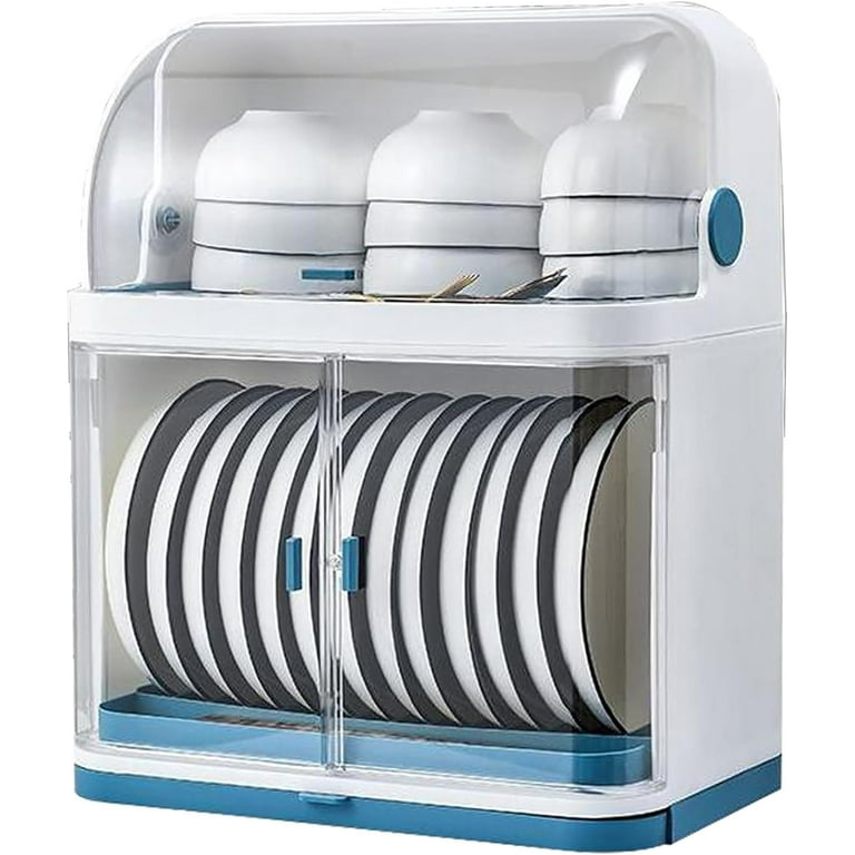 Tier Dish Racks with Lid Cover for Kitchen Counter Plastic