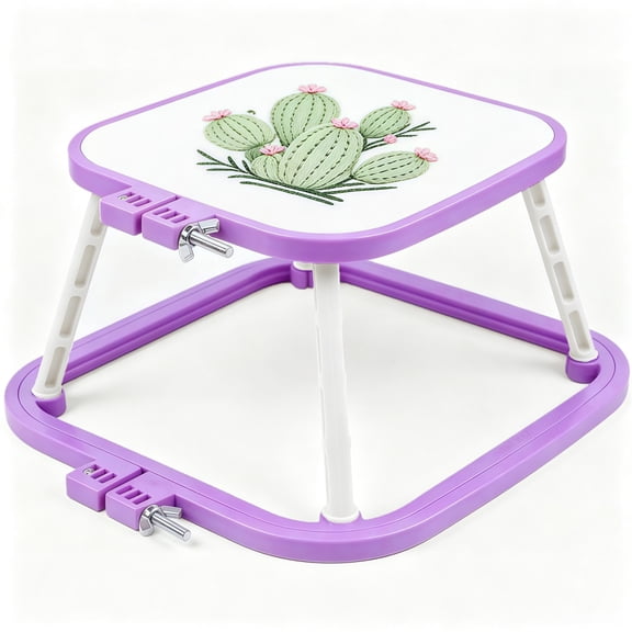 2-Tier Double Embroidery Stand,Compact Desktop Embroidery Cross Stitch Frame,Hands Free Embroidery Hoop Frame for Needlepoint Sewing Craft Projects