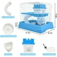 thumbnail image 1 of 2-Tier Dwarf Hamster Cage with Castle House, Running Wheel & Accessories - Portable Small Animal Habitat, 1 of 7
