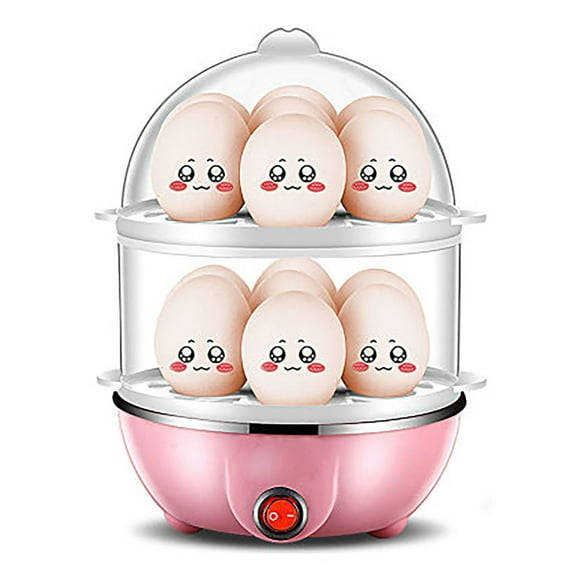 2-Tier Egg Cooker, 14 Eggs Capacity, Electrical Fast Egg Cooker, Auto Off for Hard Boiled Eggs, for Eggs, Steamed Vegetables, Seafood, Dumplings