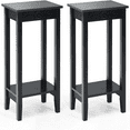 2Tier End Table Tall Nightstand Simple Design Sofa Bedside Table with