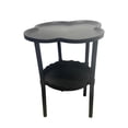 thumbnail image 1 of 2-Tier End Table with Removable Tray - Waterproof Plastic Side Table for Living Room, Bedroom, Balcony, Office - Small Sofa & Coffee Table, 1 of 3