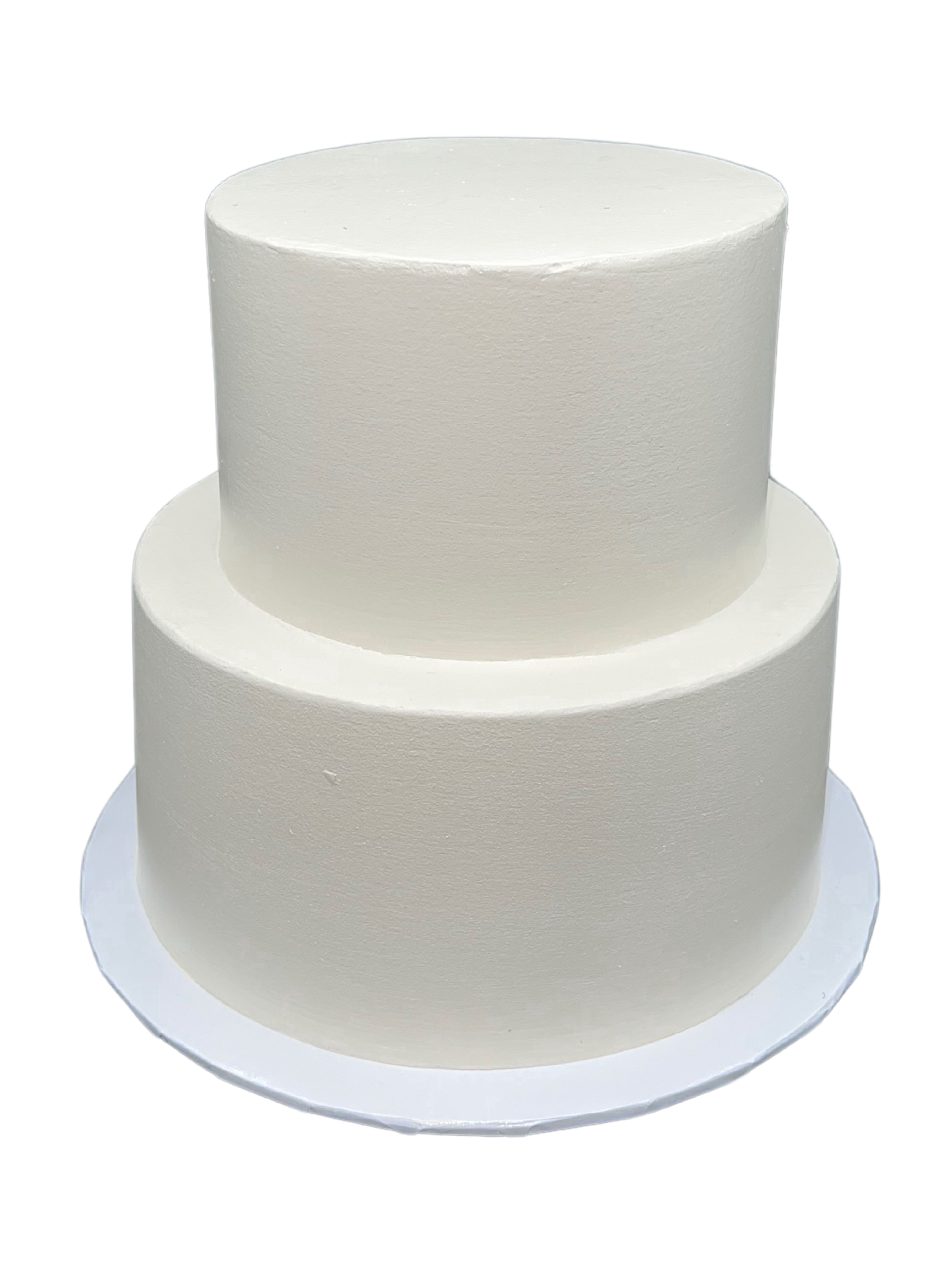 Made-to-Order 2 Tier Faux Display Cake, 8” Tall Ivory Wedding Cake