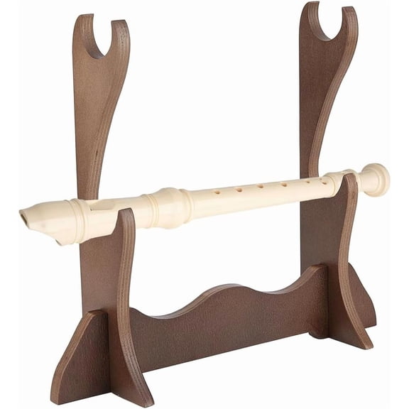 2-Tier Flute Stand Wooden Flute Holder Stand Display Stand Rack for Rockhouse Flute Holder Katana Stand for Home Office Display Decor 28x7.2x24.2cm(Camel)