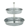 thumbnail image 1 of Galvanized Metal Serving Collection - 2-Tier Serving Tray, 1 of 8