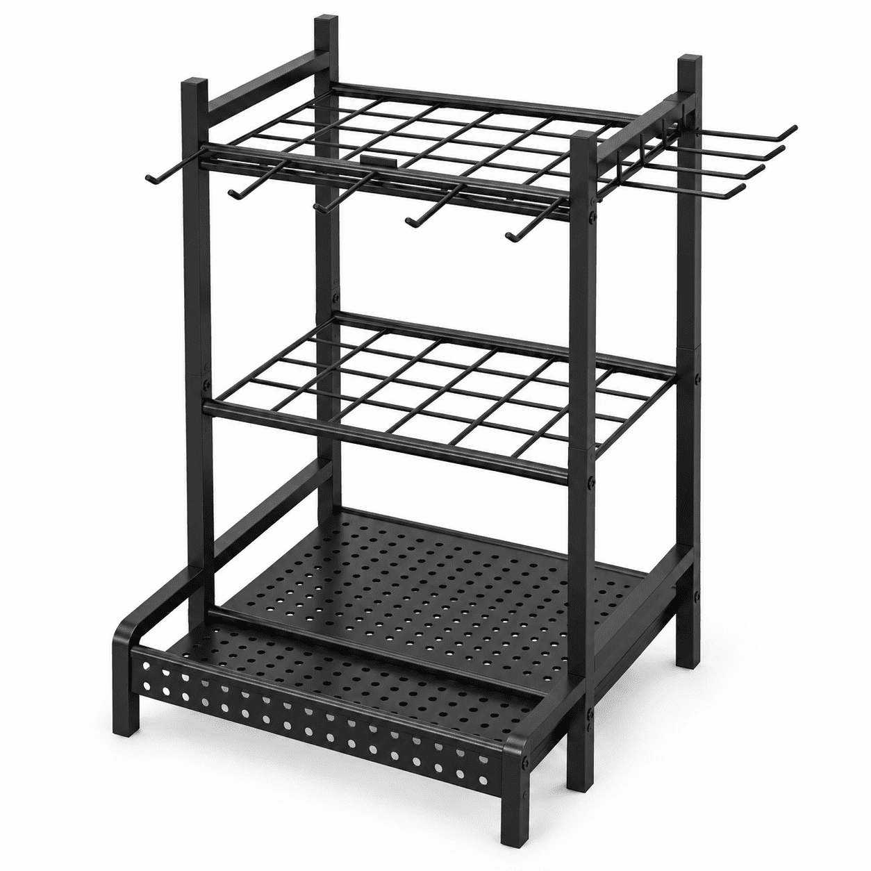 Tool Rack Png 2-Tier Garden Tool Organizer with Hooks, Heavy-Duty Storage Rack for ...