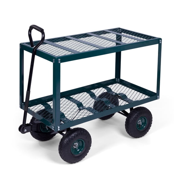 2 Tier Heavy Duty Steel Garden Cart