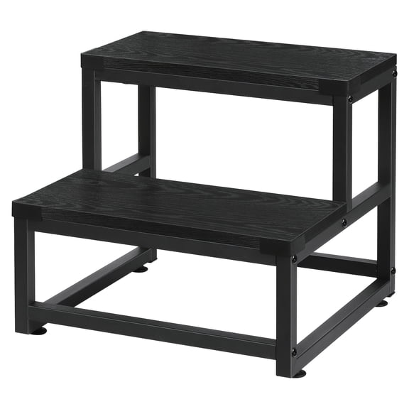 2-Tier Heavy Duty Wooden Step Stool, Multifunctional Portable 2 Step Ladder  Storage Rack, for Home, Restaurant, Bathroom, Bedroom, Kitchen Commercial Use