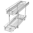2 Tier Individual Pull Out Organizer 7.5" W x 21.5" D, Slide