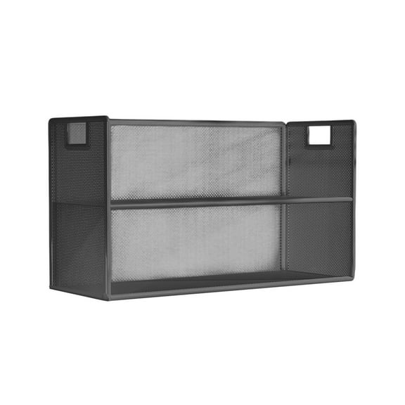 2 Tier Kitchen Counter Shelf Organizer, Coffee Bar Station Organizer for Countertop,Space Saving Spice Rack,for Countertop Kitchen Office Living Room Desktop Black