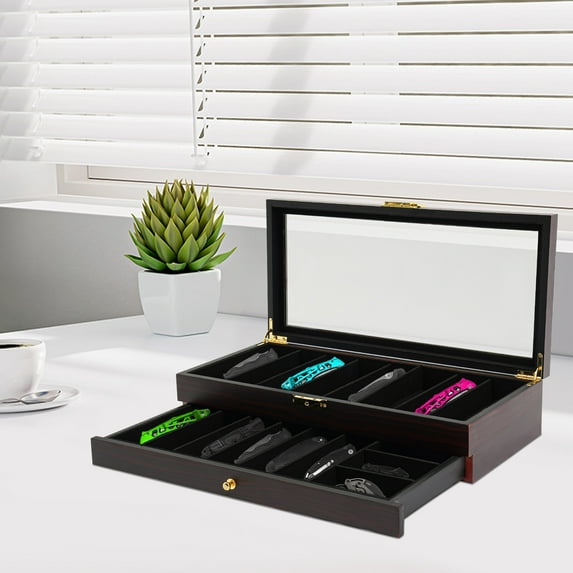 2-Tier Knife Display Case Organizer Knife Display Case Knife Storage Box