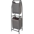 thumbnail image 1 of - 2 Tier Laundry Sorter - Laundry Hamper With Wheels & 2 x Laundry Basket Tote Bags For Dirty Clothes, Towels, Blankets, Bathroom Storage & Laundry Room Organization, 1 of 20