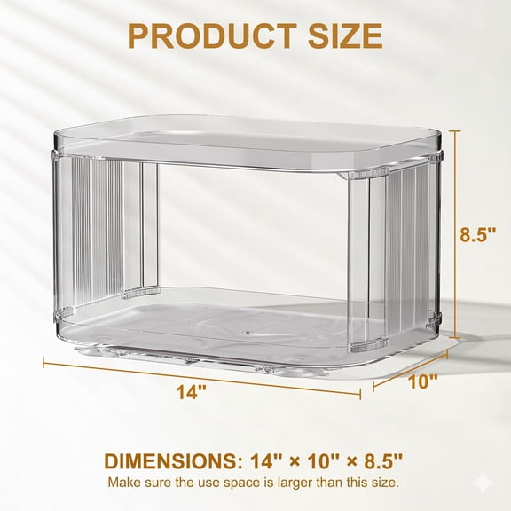 2 Tier Lazy Susan (1 Pack) Kitchen Organizer for Canned Goods Turntable Organizer for Cabinet/Pantry/Kitchen/Countertop/Bathroom/Vanity/Medicine Cabinet Organizer/Refrigerator