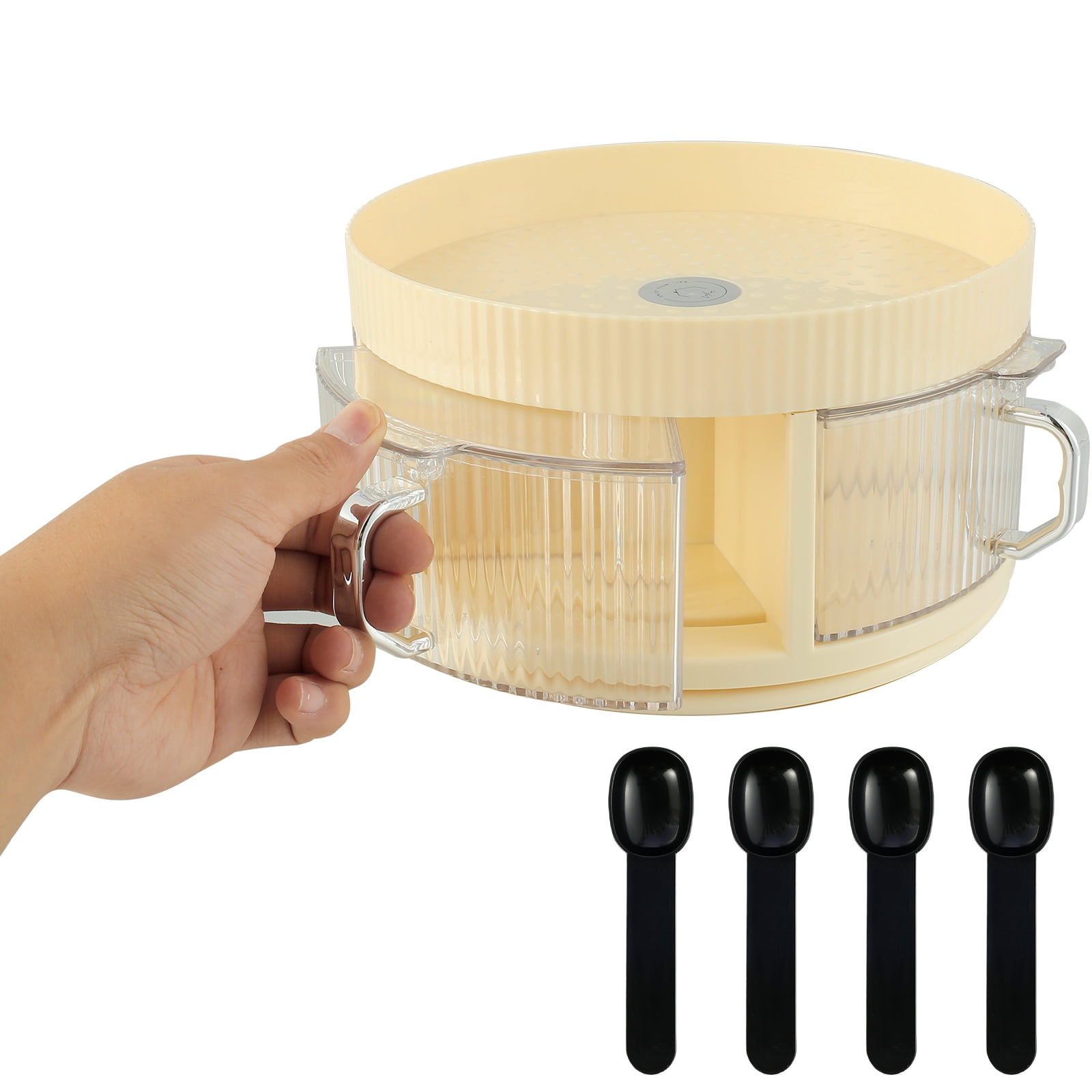 2Tier Lazy Susan Spice Rack 360° Rotatable Spice Racks Rotating