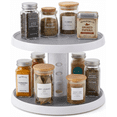 thumbnail image 1 of 2 Tier Lazy Susan Turntable Organizer 10'' Rotating Spice Rack Organization for Cabinet, Kitchen, Pantry, Countertop, Bathroom, Vanity,Rotatable Medicine Cabinet Organizer, Clear, 1 of 6