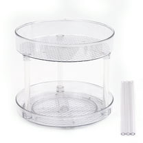 2-Tier Lazy Susan Turntable, 360° Rotating Spice Rack & Cabinet Organizer for Kitchen, Pantry Organizers and Storage (9 Inch)