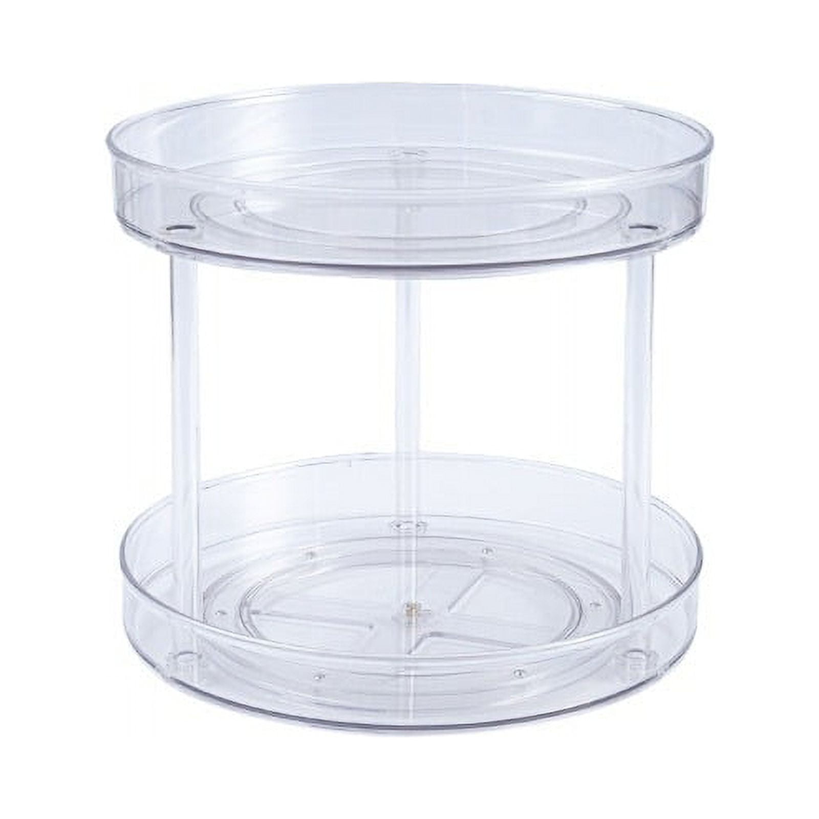 2 Tier Lazy Susan Turntable Spice Rack Organizer for Kitchen Cabinet ...