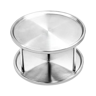 2 Tier Lazy Turntable Lazy Organizer Use for A Organizer or Kitchen Cabinet Organizers Stain