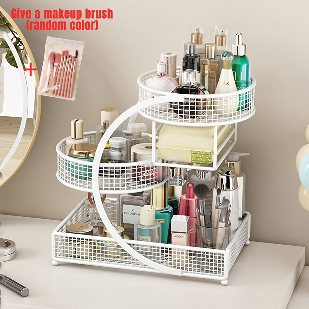 Vanity Organizer Rack 2-Tier Metal Bathroom Countertop Organizer, Vanity Storage Rack for ...