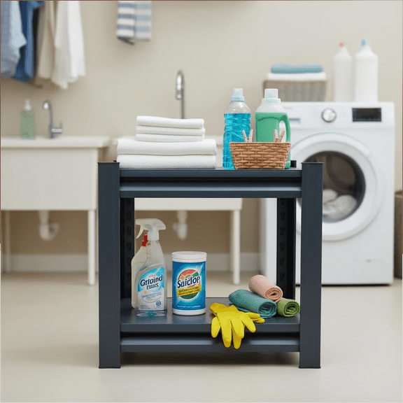 2 Tier Metal BookShelf, Bookcases Heavy Duty Bookshelf, Adjustable Industrial Deep Bookshelves, Tall Open Book Shelf for Living Room, Bedroom and Study Room (22''Hx16''Wx10''D)