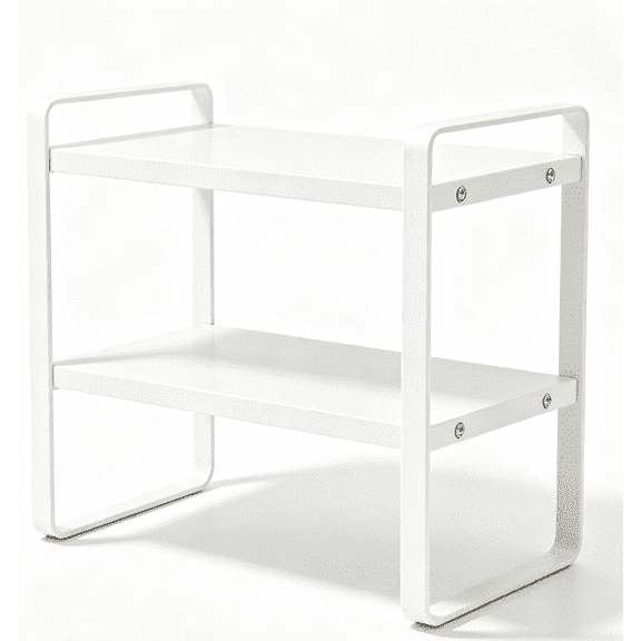 2 Tier Metal Desktop Organizer Shelf, Multifunctional Countertop Desk Storage Display Rack