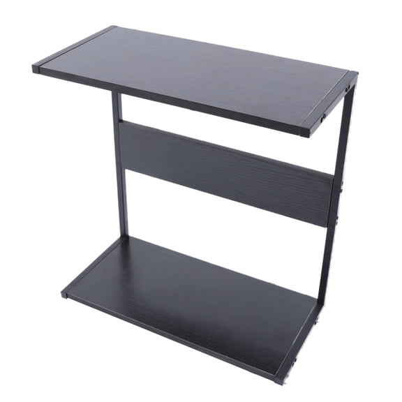 2-Tier Metal PC Desktop Holder CPU Stand Computer Tower with Lockable Caster Wheel 2-Layer Computer Tower Stand Under Desk Fits Most PC, 19.69*9.45*23.62in
