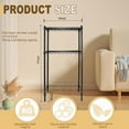 thumbnail image 1 of 2 Tier Mini Fridge Shelf, Adjustable Over Mini Fridge Storage and Microwave Stand, Multi-Purpose Mini Fridge Organizer Shelf for Dorms, Kitchens, and Offices (Black Without Wheels), 1 of 6