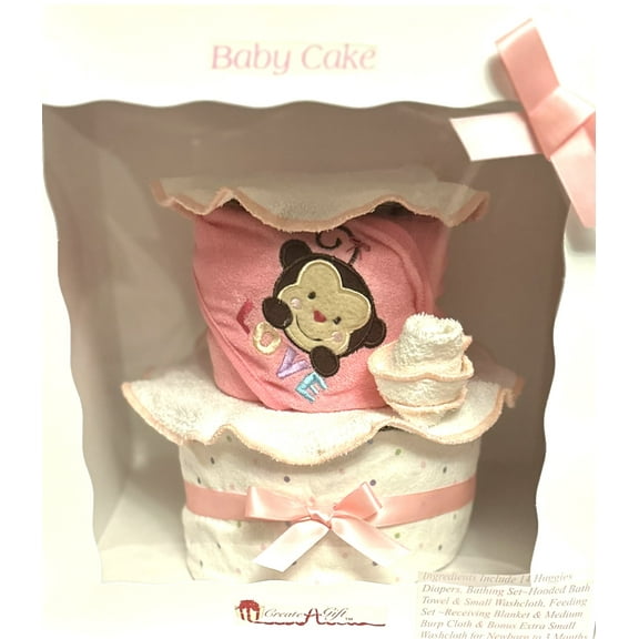 2 Tier Monkey Love Baby Cake