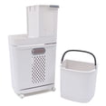 thumbnail image 1 of 2 Tier Multipurpose Sorter Basket - Bathroom Laundry Hamper Basket with Rolling Wheels 17.32''x12.2''x29.13'' Floor-Standing Clothe Storage Basket for Kitchen Bedroom Living Room, 1 of 7