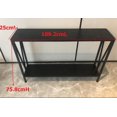 thumbnail image 1 of 2-Tier Narrow Console Sofa Side Table for Entryway Hallway Living Room, Premium Entryway Furniture, 42.9in L x 9.8in W x 29.9in H, Black (Retro Color), 1 of 1