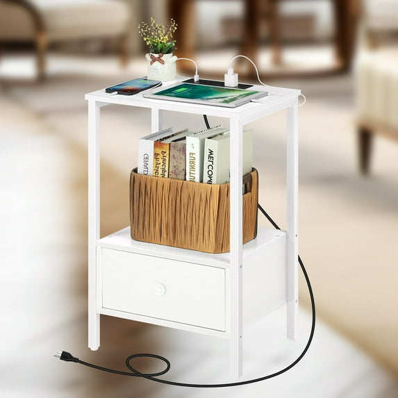 2-Tier Nightstands with Drawer
