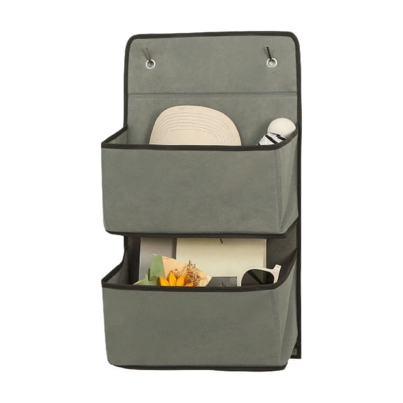 2-Tier Over Door Storage Organizer, Foldable Fabric Hanging Pockets, Large Capacity Closet Bag for Bedroom & Bathroom, Space Saving Home Organization