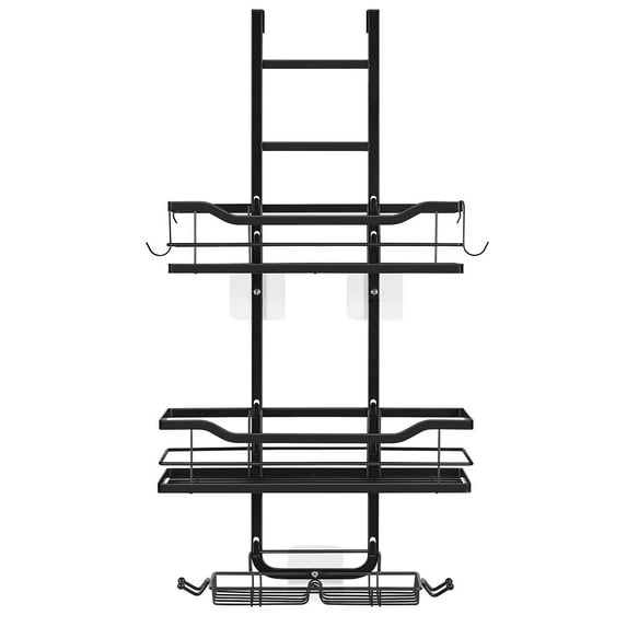 2-Tier Over-the-Door Shower Organizer – Rust-Resistant Metal Storage Rack for Bathroom Essentials