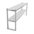 thumbnail image 1 of 2-Tier Overshelf Stainless Steel Work Prep Table Commercial Table Double Overshelf - 12"x60" Adjustable, 1 of 20