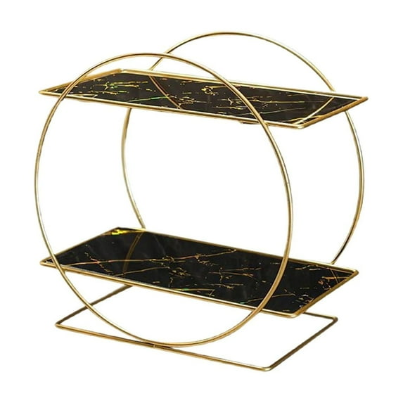 2-Tier Perfume Organizer For Dresser, Bathroom Cutiscare Organizer, Perfume Makeup Perfume Stand Organizer For Vanity, Cosmetics Ideal Gift For Perfume Lovers(Black)