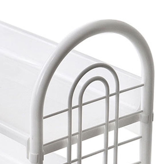 2-Tier Plastic Desktop Storage Organizer Shelf for Dorm Office Dormitory