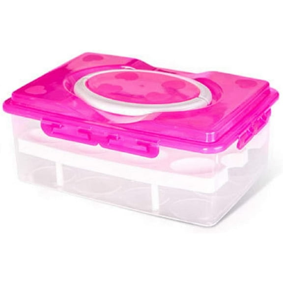 2 Tier Plastic Egg Container Holder,Clear Deviled Egg Tray with Lid Egg Carrier Box Holder for Refrigerator Freezer Storage